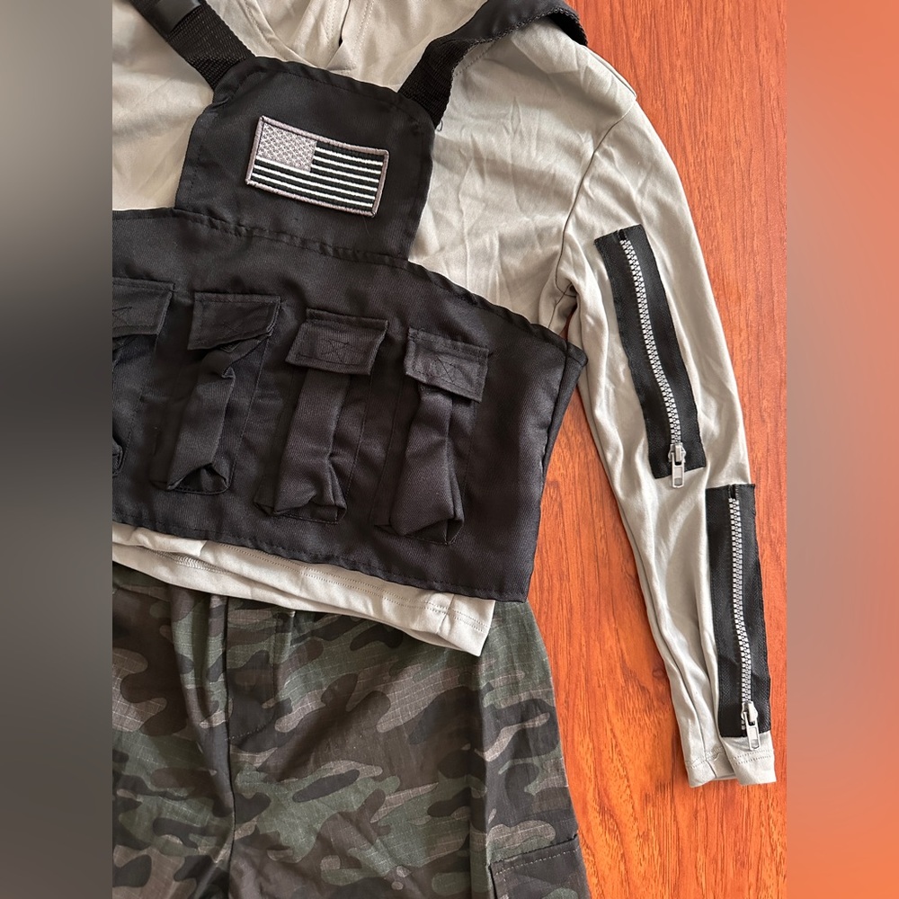 Medium Boys Costume Tactical Soldier - Army Camo